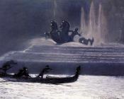 温斯洛 荷默 : The Fountains at Night, World's Columbian Exposition